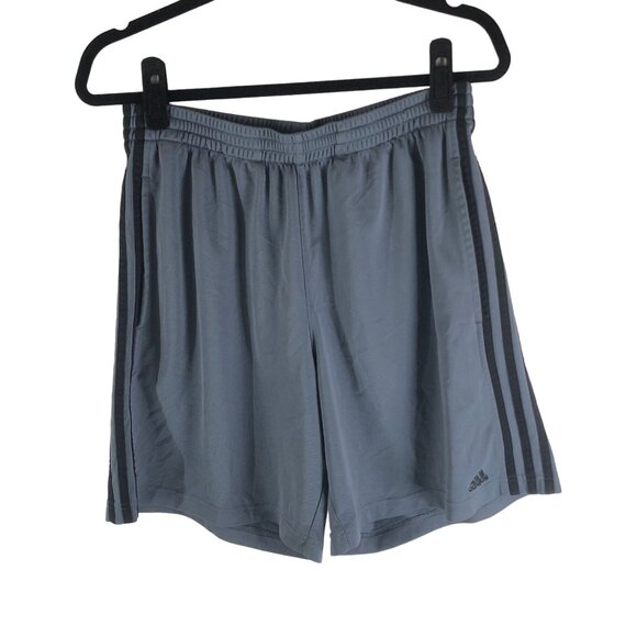 Adidas Mens Athletic 3-Stripe Grey Shorts Size M - Picture 1 of 4